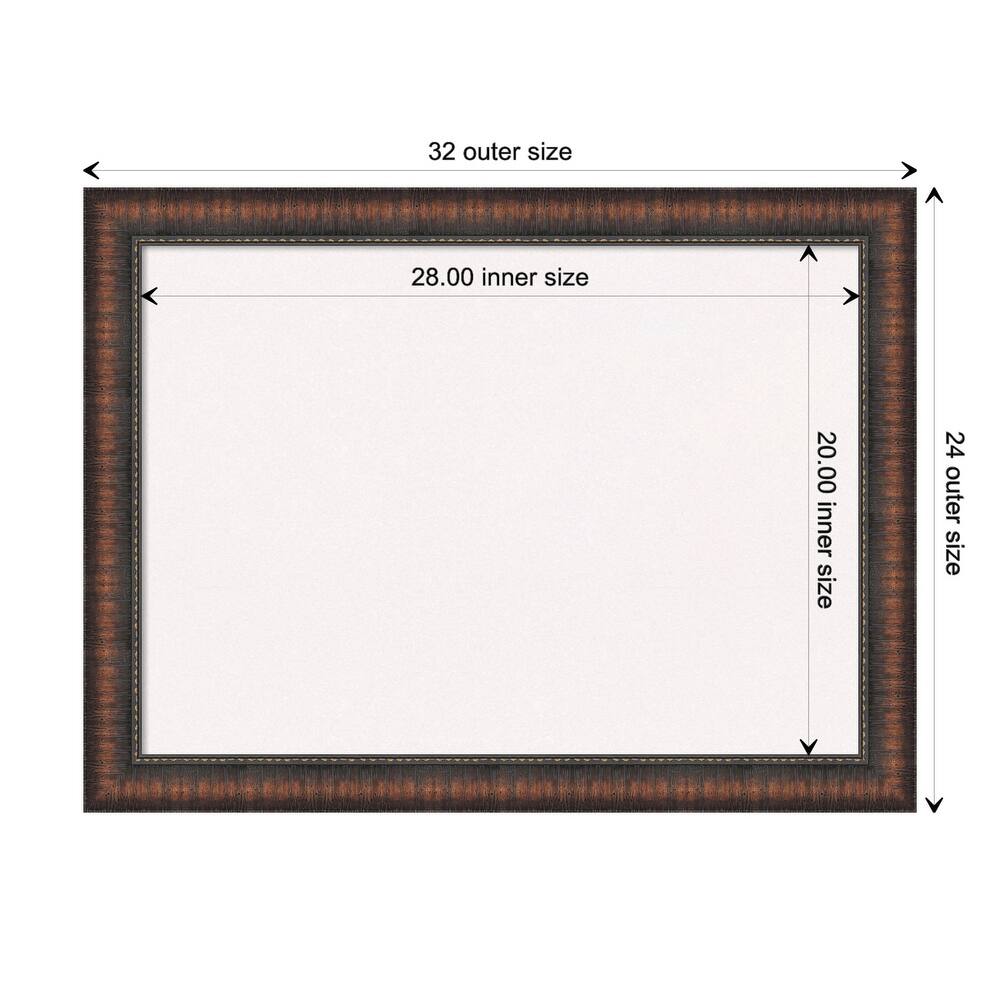 Caleb Brown Framed White Corkboard Bulletin Board