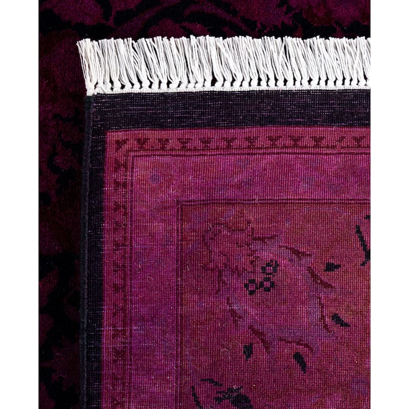 Overdyed One-of-a-Kind Hand-Knotted Area Rug - Pink - 6' 2" x 13' 9"