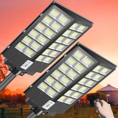 Solar Street Light 450000LM LED Solar Flood Lights Outdoor with Remote Control - 4200W