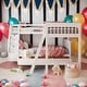 preview thumbnail 31 of 44, 3 IN 1 Twin over Full L-Shaped Bunk Bed with Ladder, Staircase and 3 Drawers White