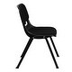 preview thumbnail 9 of 10, 880 lb. Capacity Padded Ergonomic Shell Stack Chair with Metal Frame - 23.5"D x 19.25"W x 32"H