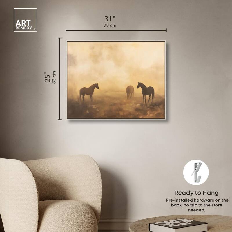 Equine Trio Canvas by Art Remedy
