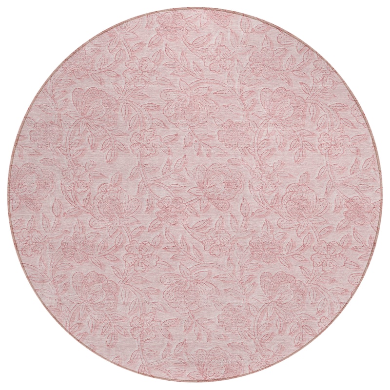 Machine Washable Indoor/ Outdoor Chantille Floral Farmhouse Rug