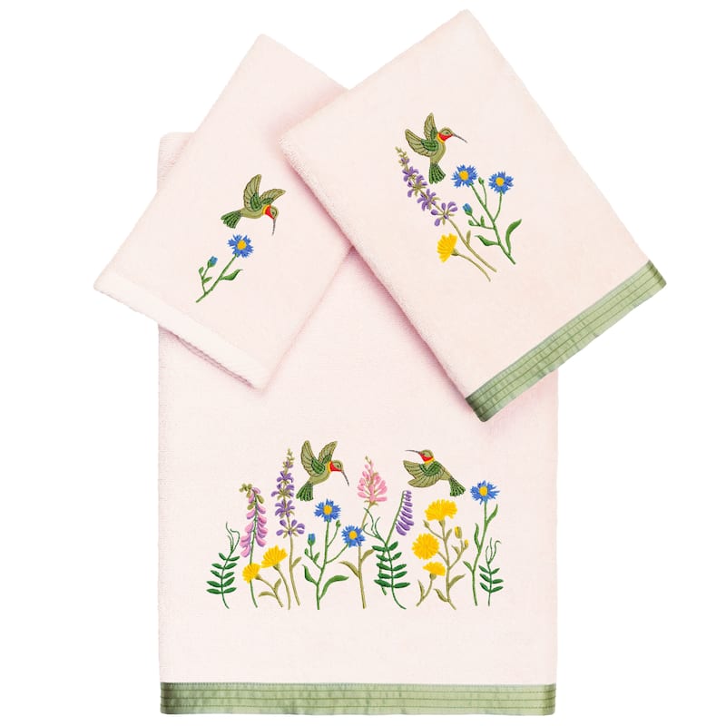Authentic Hotel and Spa Turkish Cotton Hada 3 PC Towel Set - Blush
