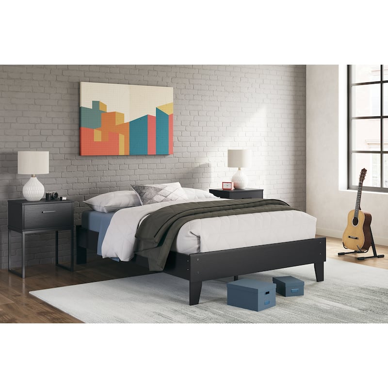 Signature Design by Ashley Socalle Platform Bed - Black - Full