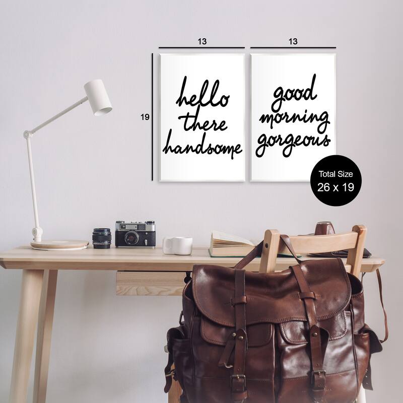 Stupell Handsome & Gorgeous Greetings Wall plaque Art design by House of Lulu