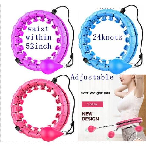 Adjustable 24 Detachable Knots Smart Fitness Hula Hoop Weight Loss