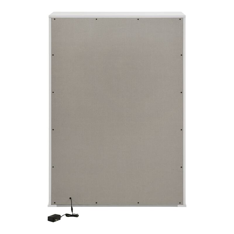 Furniture of America Andrea Modern White 5-Drawer Chest with LED Accent Lighting