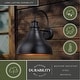 preview thumbnail 4 of 6, VAXCEL Delano 1-Light Oil Burnished Bronze Dusk to Dawn Sensor Farmhouse Outdoor Wall Sconce, Steel Shade, Dark Sky Compliant