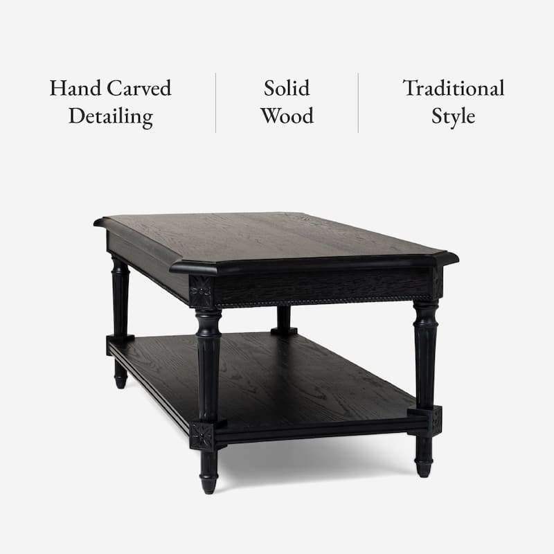 Maven Lane Pullman Traditional Rectangular Wooden Coffee Table