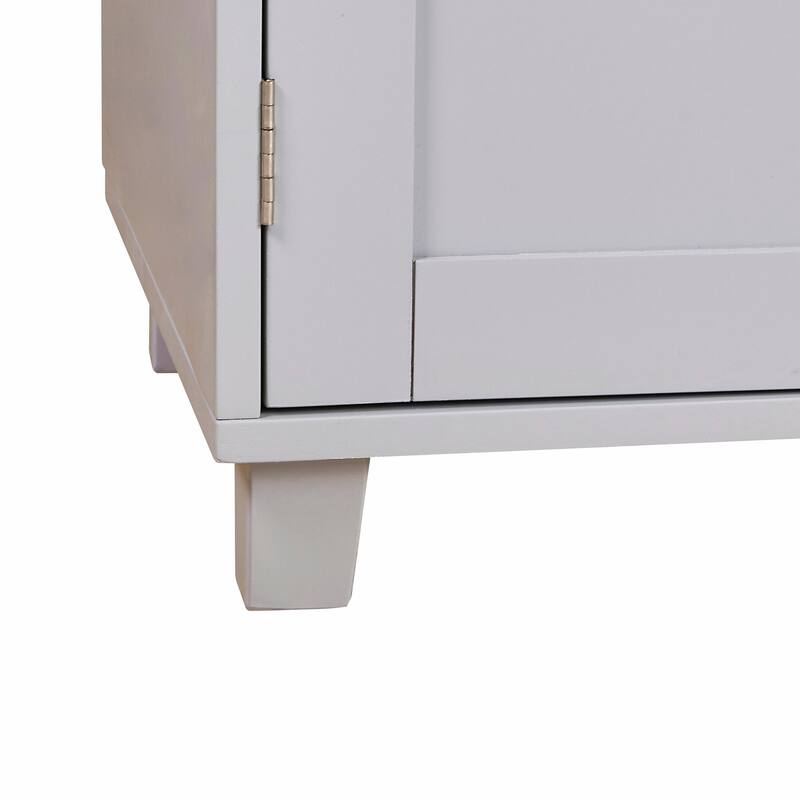 Kitchen Island with Rubber Wood Top, Spacious Drawer, Internal Storage Rack, Wheels