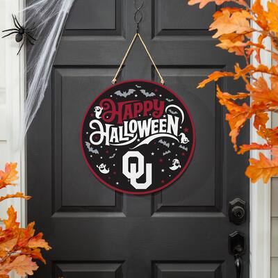 University of Oklahoma 18" x 18" Halloween Door Décor Wall Sign