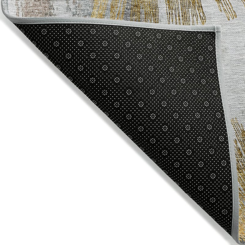 Machine Washable Indoor/ Outdoor Chantille Contemporary Starburst Rug