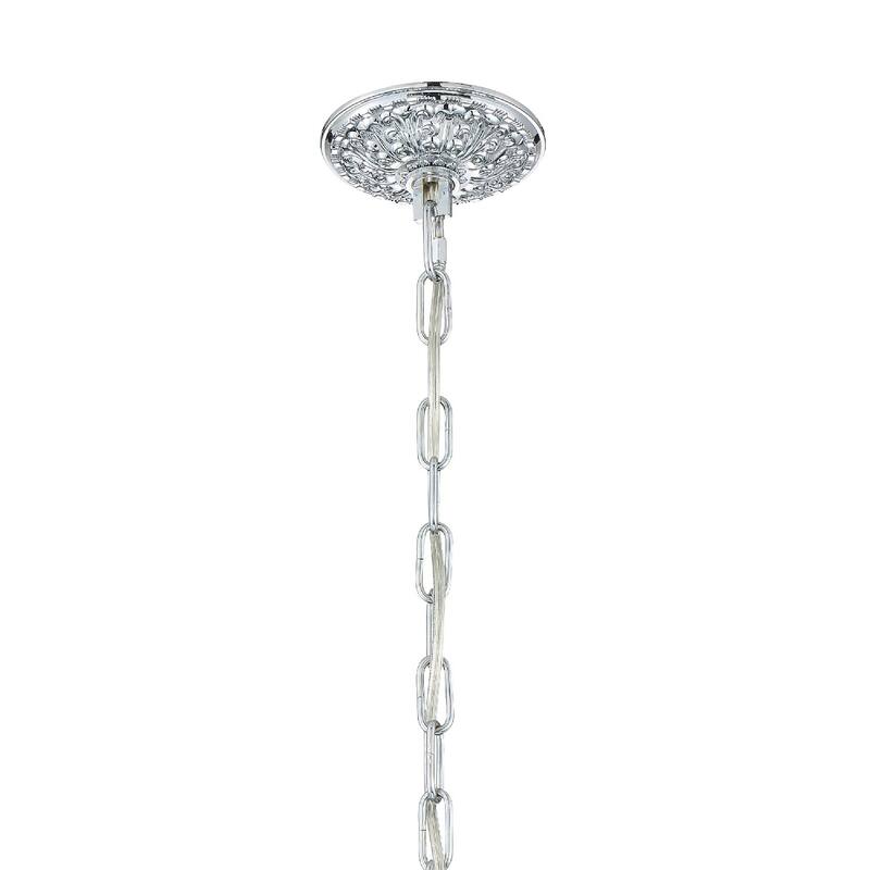 Maria Theresa 5 Light Clear Crystal Chrome Mini Chandelier - 20'' W x 19'' H