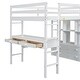 preview thumbnail 20 of 18, Full Size Multifunctional Loft Bed With Storage