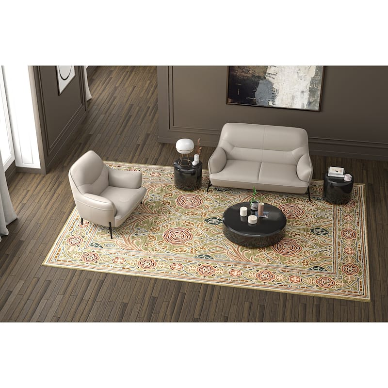 Bashian Hastings Light Green Transitional Area Rug