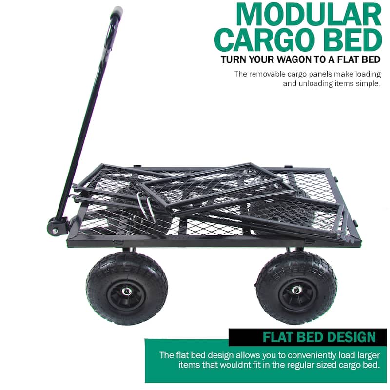 Wagon Cart Garden Cart Trucks for Transport Firewood & Garden Care