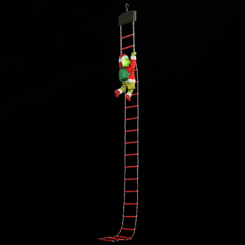 10 ft. Outdoor Animated Rope Ladder Climbing Grinch
