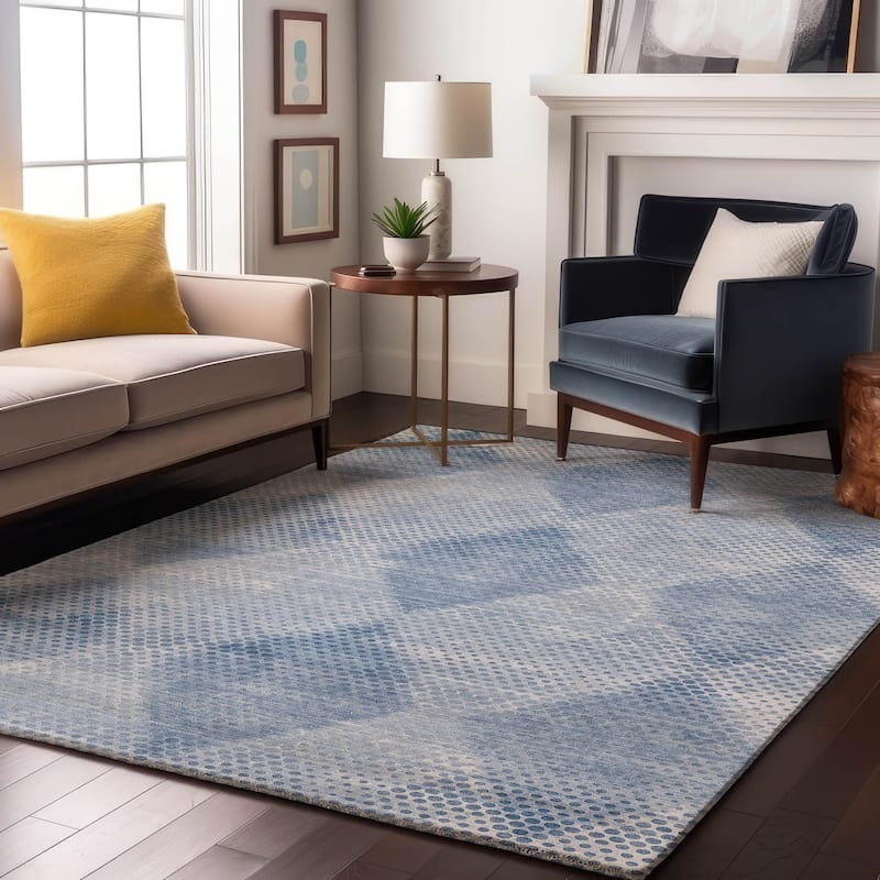 Premium Washable Super Soft Modern Diamonds Mayfield Rug - Blue - 2' 6" x 3' 10" - Rectangle