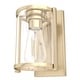 preview thumbnail 3 of 13, Hunter Astwood 1-Light Wall Sconce, Clear Glass, Damp-Rated, Bath or Hall Light - Contemporary, Transitional, Art-Deco