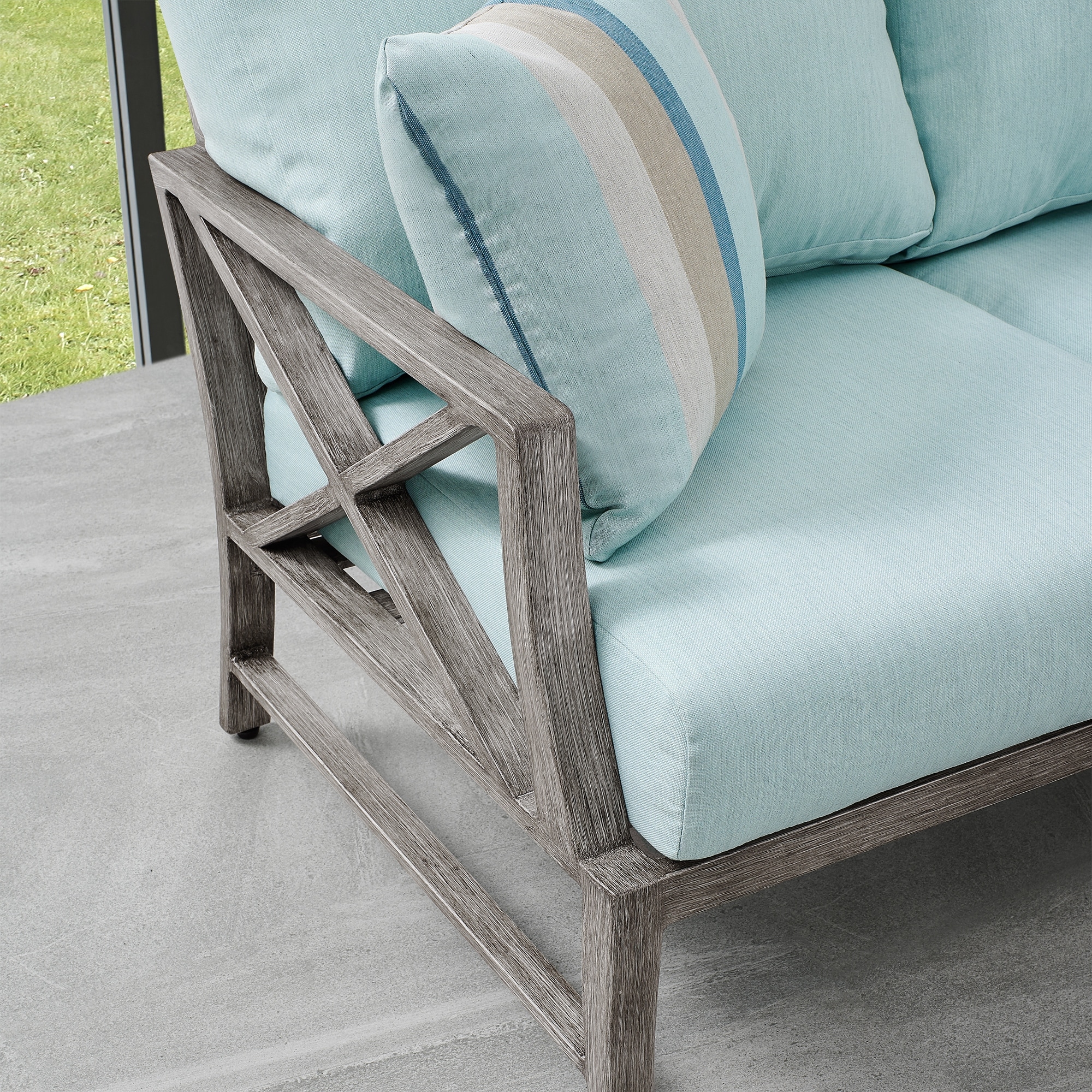 Martha Stewart Freehill 4-Piece Patio Conversation Set in Light