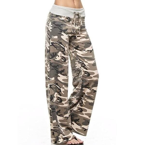 Shop Women S Comfy Pajamas Pant Striped Polka Dot Floral Print High Waist Wide Legs Casual Palazzo Lounge Pants On Sale Overstock 31150807