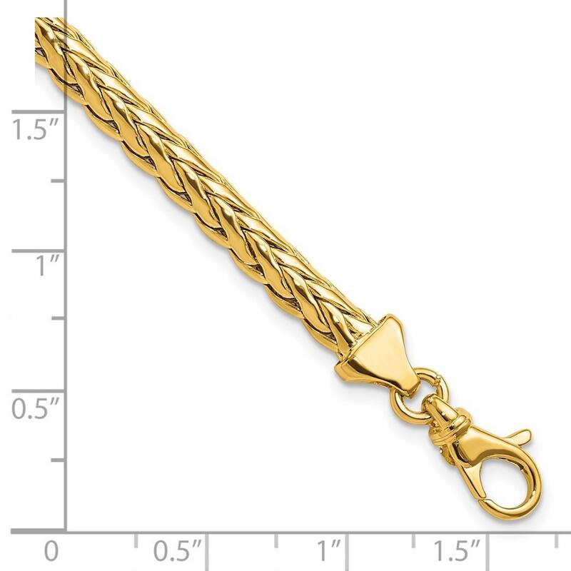 Curata 14k Gold Polished Fancy Link Bracelet 7.5 Inch