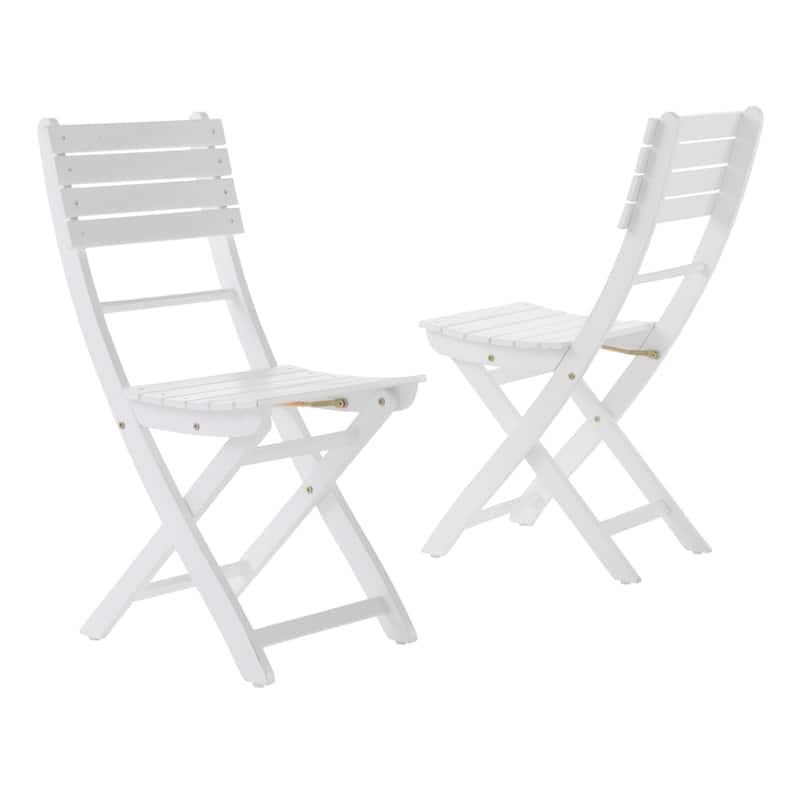 5-Piece Outdoor Acacia Wood Folding Dining Set with Folding Table and 4 Folding Chair