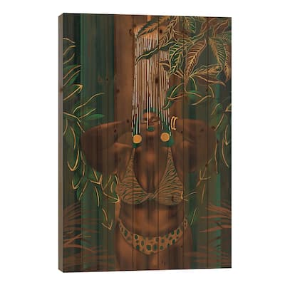 Refreshing Beauty Print On Wood by Poetically Illustrated - Multi-Color