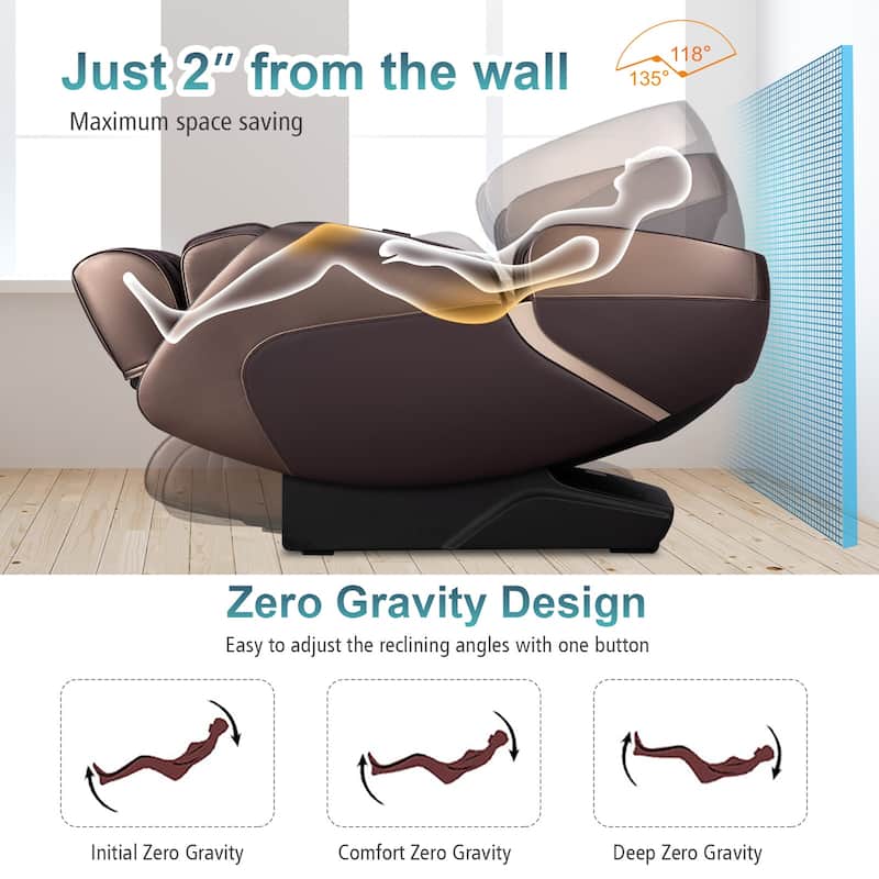 Relaxe Zero Gravity Shiatsu Massage Chair with Heating (SL-Track)