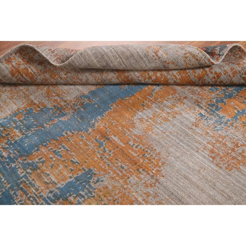 Modern Abstract Area Rug Handmade Wool Carpet - 5'4"x 8'4"