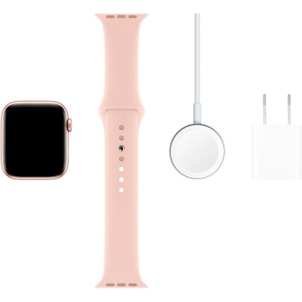 apple watch series 4 44mm gold aluminum case with pink sand sport loop