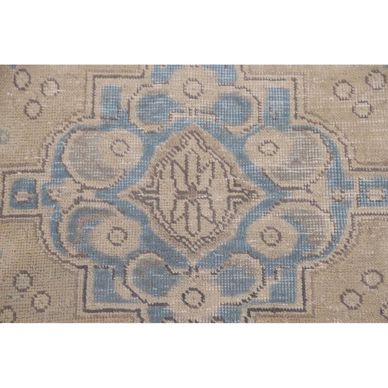 Over-Dyed Tabriz Persian Antique Area Rug Handmade Wool Carpet - 6'7" x 9'6"
