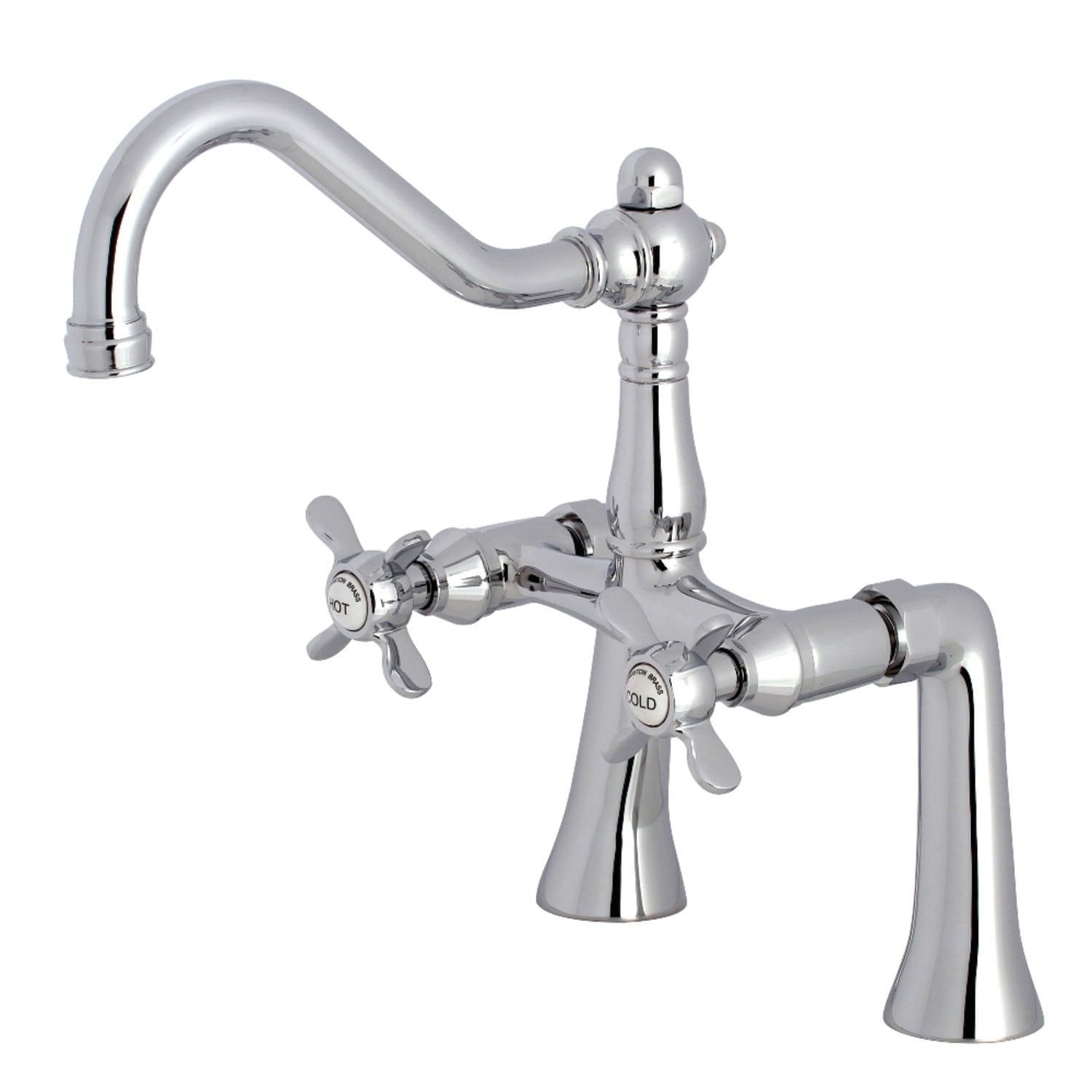 Kingston Brass Essex 7 in. Center Deck Mount Clawfoot Tub Faucet
