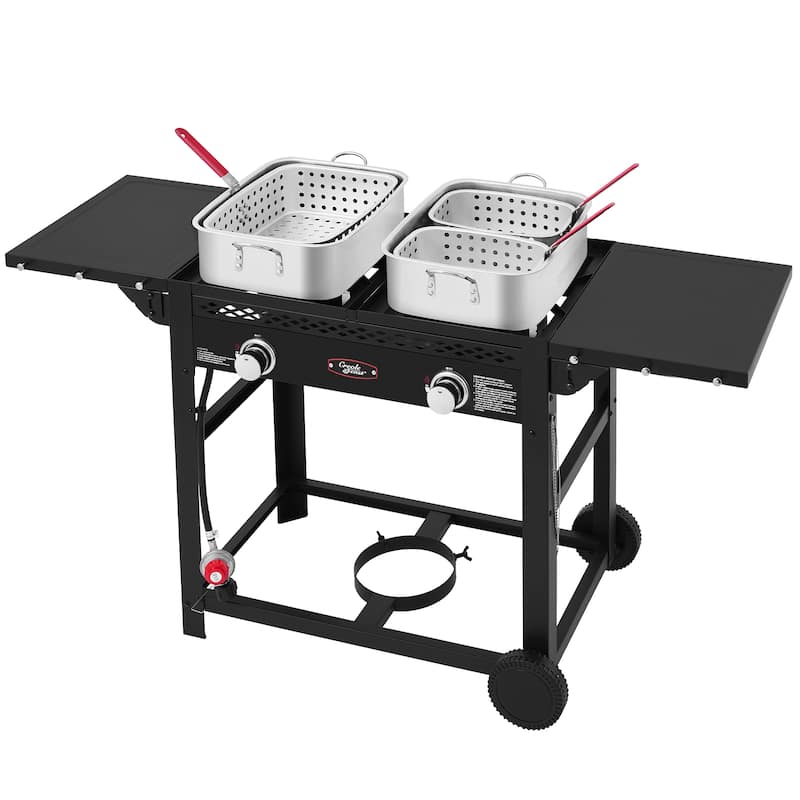 Royal Gourmet PFC100 Outdoor Propane Deep Fryer with Dual Tank