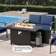 preview thumbnail 12 of 144, Aluminum Patio Outdoor Sectional Sofa Set with Fire Pit, Swivel Rocking Chairs and Ottomans