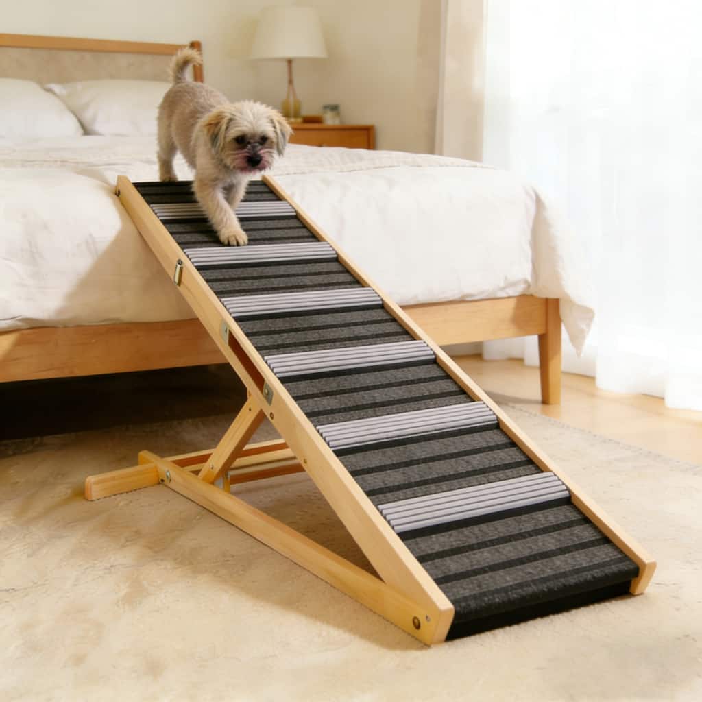 Dog Ramp for Couch, Small Dog Ramp for Sofa, 6 Adjustable Height from 14"to 25", Portable Stable Pet Steps with Non-Slip Pad