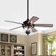 Anisma Anna 28 Inch Mid-Century Modern Style Lighted Ceiling Fan with Remote - Black