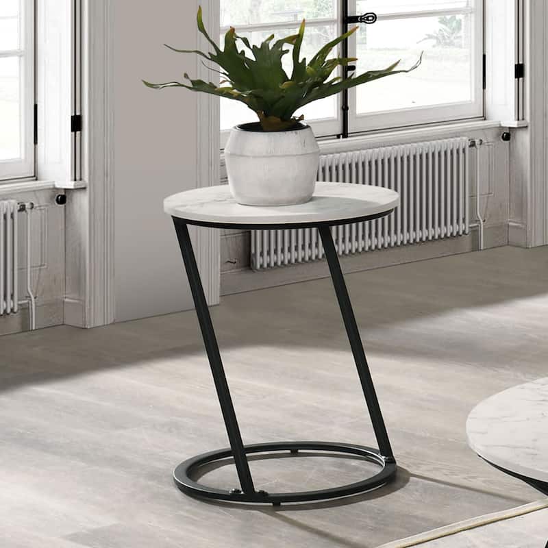 Furniture of America Drevi Modern 3-Piece Wood Round Coffee Table Set