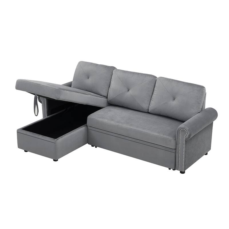 83" L-Shape Sectional Sofa with Storage Chaise