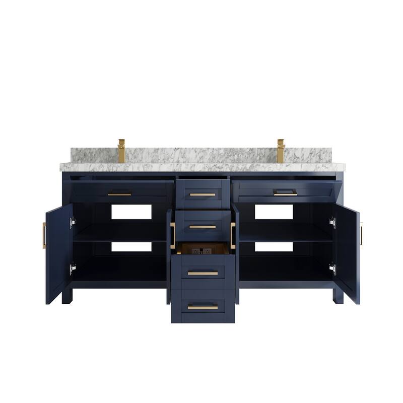 Willow Collections 72 in. W x 22 in. D Double Sink Bathroom Vanity with Countertop