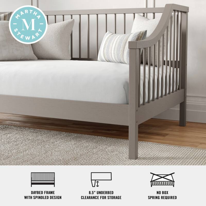 Martha Stewart Solid Wood Platform Daybed with Wooden Spindles