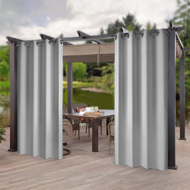 Pro Space Insulated Thermal Blackout Window Curtain Waterproof Grommet Top Curtain Privacy Drape Grey (1 Panel) - 50 X 84