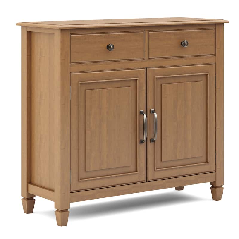 WYNDENHALL Hampshire 40" Wide Solid Wood Traditional Entryway Storage Cabinet - 40"w x 15"d x 36" h