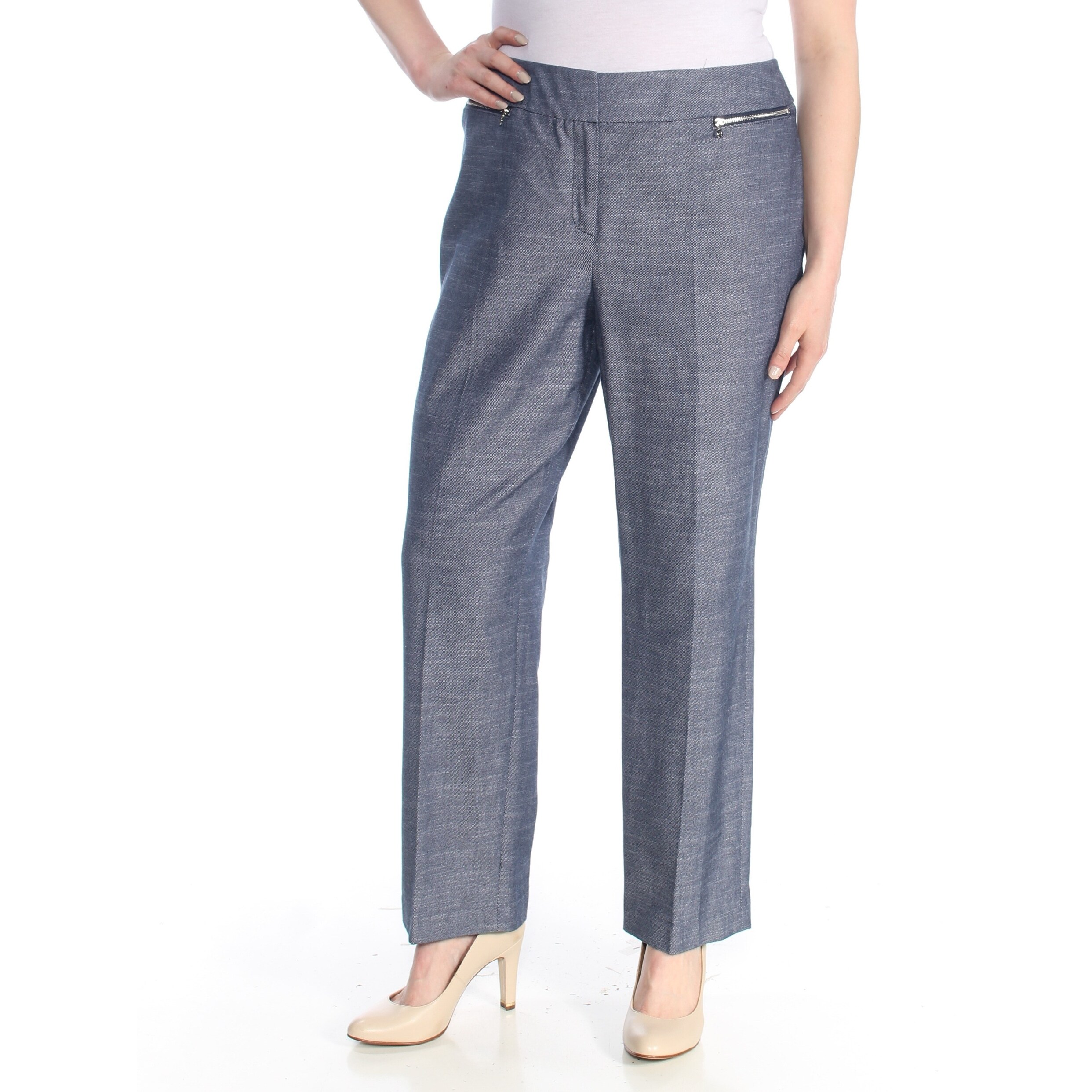 plus size navy blue work pants