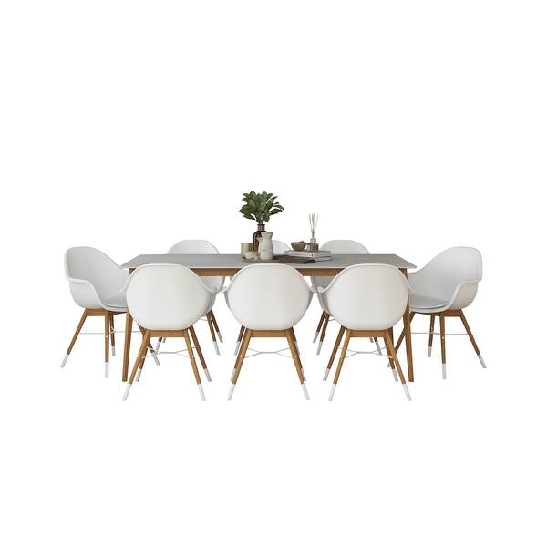 slide 8 of 7, Midtown Concept Brune 9pc Wood Indoor Dining Set 9pc Set - Grey