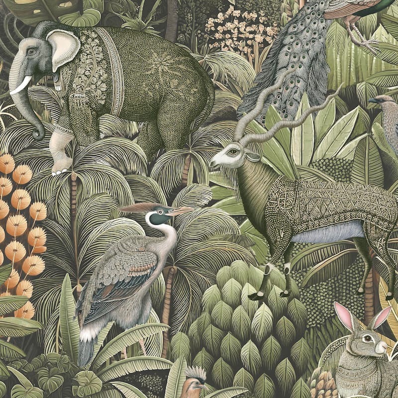 Graham & Brown Jungle Jamboree Sage Wallpaper