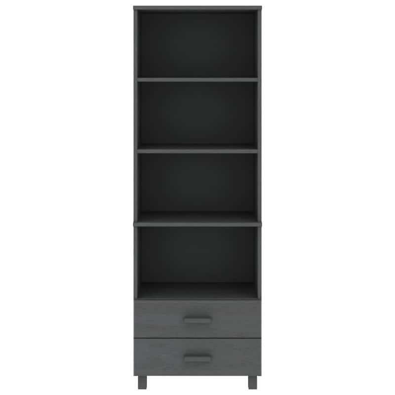vidaXL Cabinet Bookshelf Entryway Cabinet with Storage HAMAR Solid Wood Pine - 23.6"x13.8"x70.9"