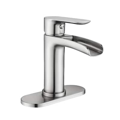 Topcraft Single Handle Waterfall Bathroom Faucet with Baseplate
