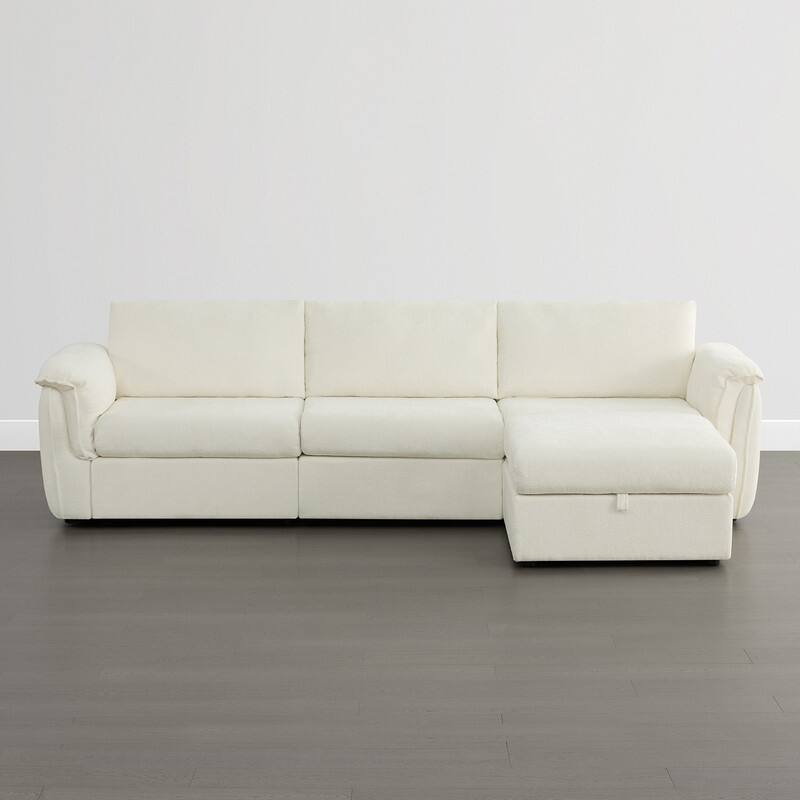 Spruce & Spring Modular Sectional Sofas with Optial Storage Console for Living Room